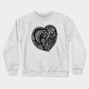 Valentine Heart 7 Aussie Tangle - Choose Own Background Colour - see Description Note. Crewneck Sweatshirt